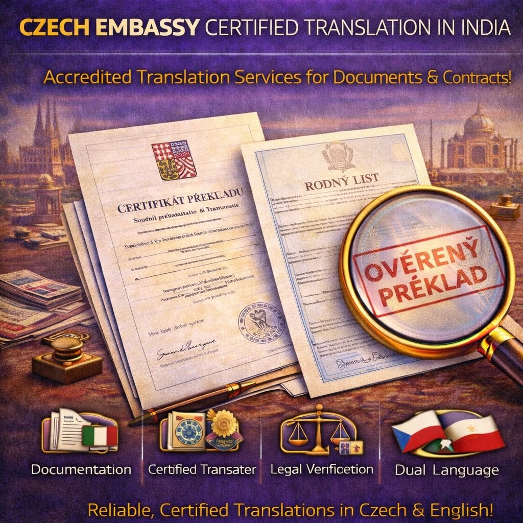 Czech Embassy Certified Translation in India
